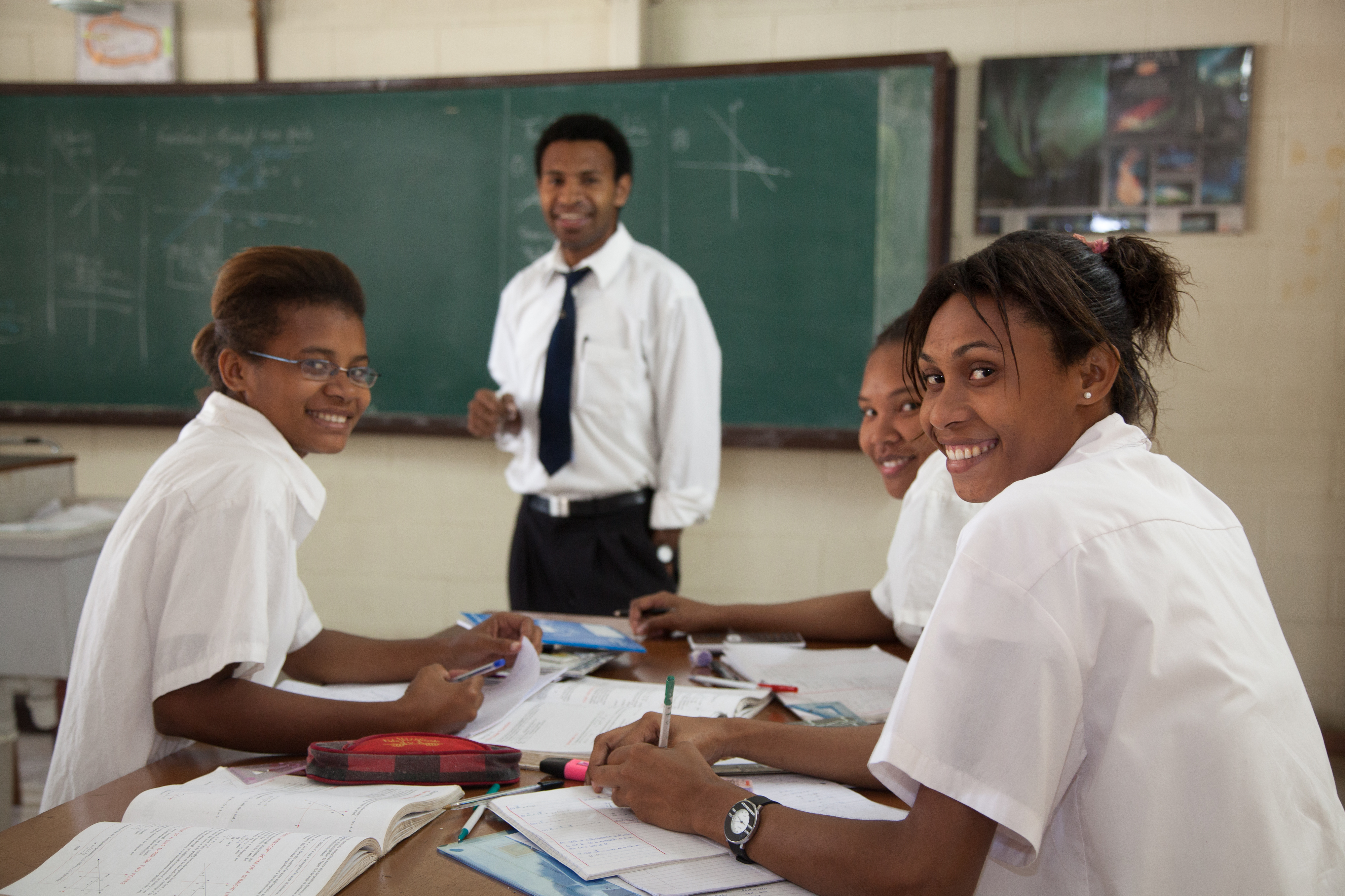 Students learning with technology